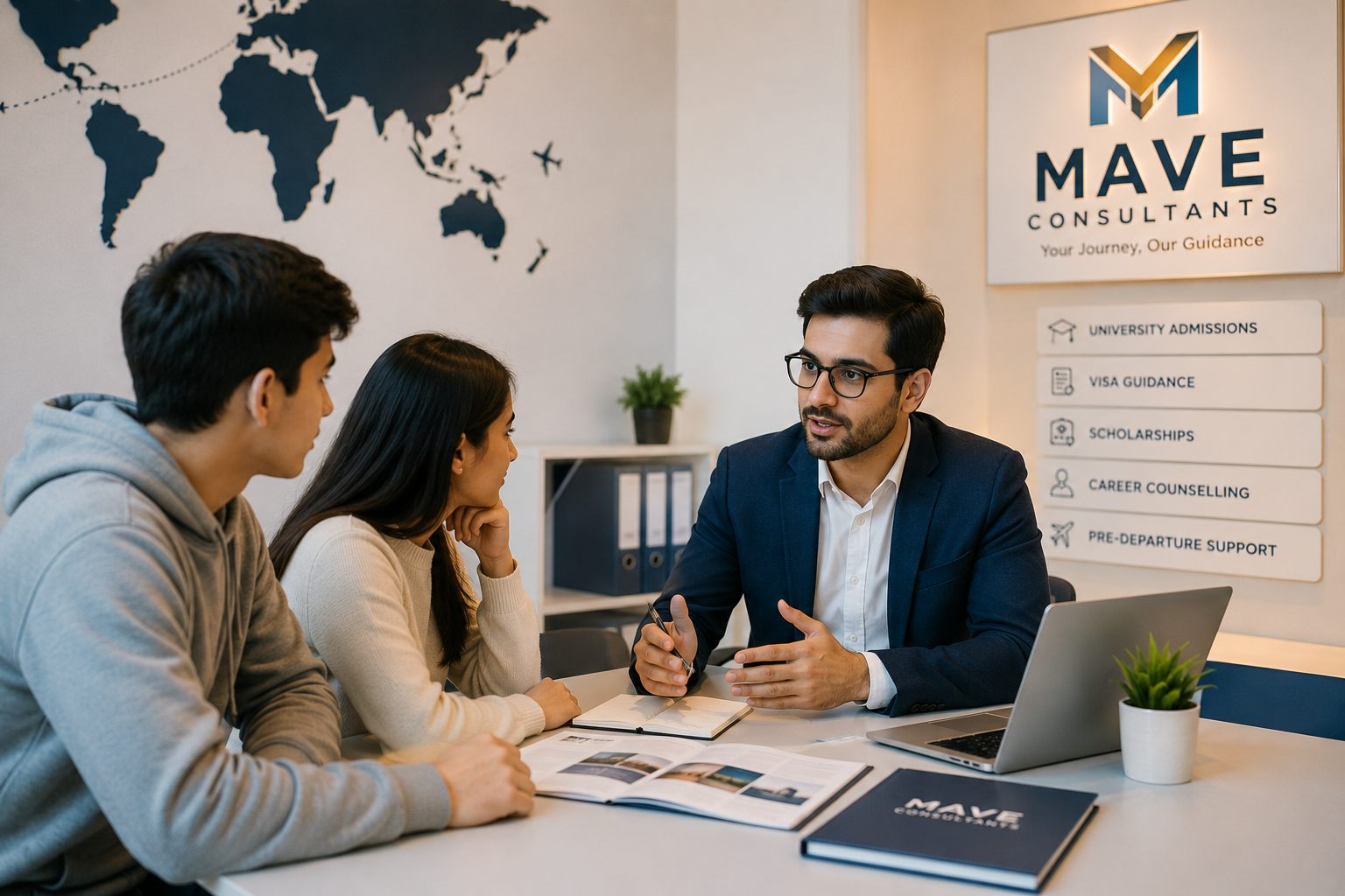 Student guided by Mave Consultants